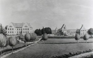 1812年にバロンヌイフリーズによって設立されたアンジュコートの2つのミルのビュー（WC紙） 作： P. Dujardin